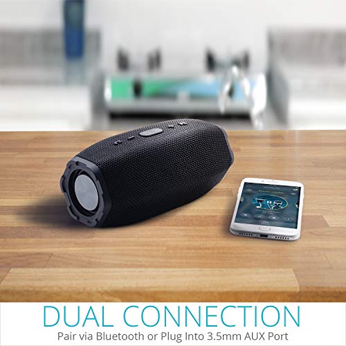 Bluetooth Speaker, Portable Speaker, Waterproof Bluetooth Speaker/Wireless Speaker, Long Time Playback 12H, Stereo Sound Quality with Aux Input, Speaker for Home Outdoor Travel