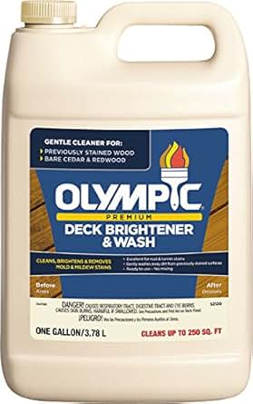 Olympic Stain 52120 Premium Deck Brightener & Wash, 1 ...