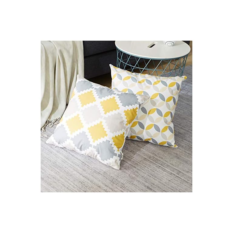 Top Finel Square Decorative Throw Pillow Covers Soft Microfiber Outdoor