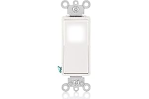 Leviton Decora LED Illuminated Rocker 4-Way Switch, L5614-2W, White