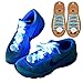 DAWAY Z02 LED Light Up Shoelaces - Nylon Glow Shoes Laces with 3 Flashing Modes Cool Safety Accessories for Party Dancing Hip-hop Cycling Running(Blue)