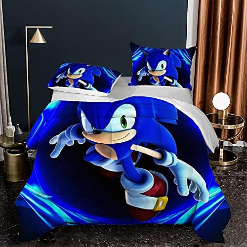 Sonic The Hedgehog Bedding Comforter Set for Kids Boys Girls Teens