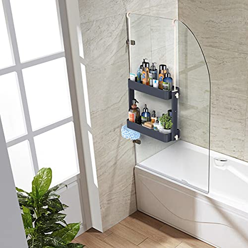 ADOVEL Shower Caddy Hanging, 2 in 1 Shower Head Caddy Organizer