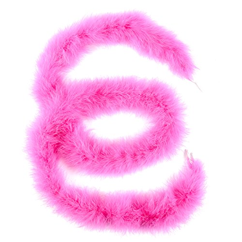 Feather Boa - Hot Pink Turkey Feather Scarf, Ideal Party Costume for Dress-Up Tea Parties, Carnival, Bachelorette Parties, Funny Party Supplies, Fuschia, 79 Inches