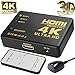 Hhusali 10103-hsl Intelligent 3-Port HDMI Switch, Supports 4K, Full HD1080p, 3D with IR Remote, Black