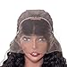 ORIGINAL QUEEN Human Hair Wigs Water Wave 12Inches Wet and Wavy Lace Front Wigs Human Hair Water Wave Frontal Wigs Pre Plucked Lace Front Wigs Human Hair Short Curly Lace Frontal Wigs