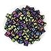 600 Pieces 6mm DIY Black Colorful Acrylic Alphabet Letter Cube Beads for jewelry making, DIY Bracelets, Necklaces,Children's Educational Toys, Key Chains and Children's Educational Toys (Black)