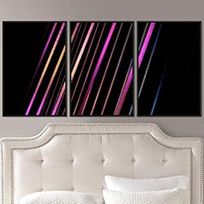 signwin 3 Piece Framed Canvas Wall Art Abstract...