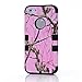 Phone Case for iPhone 5s 5,Trade A Luxury Triple Layer Hybrid Tree Pattern Camo Hybrid Hard Stand Case Cover for iPhone5 5s 5G with Free Screen Protector and Stylus(Black&Pink)