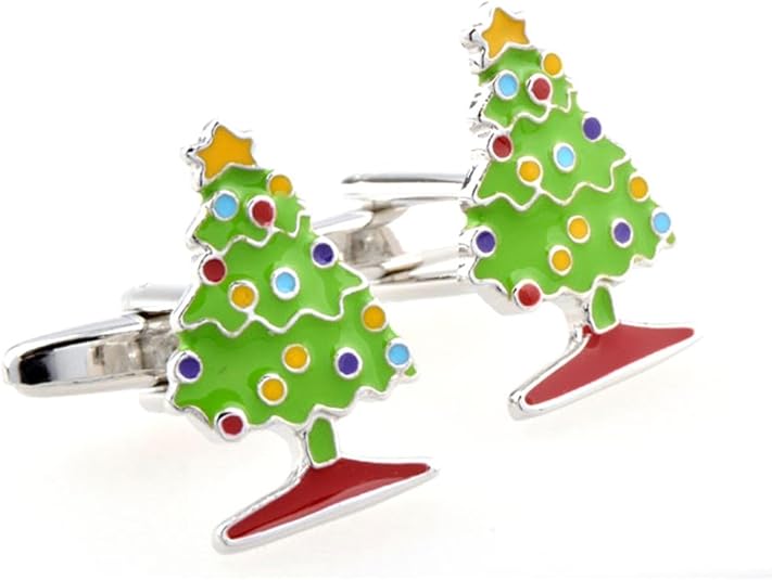 Christmas Tree Cufflinks Xmas Cuff Links Perfect Gift for
