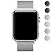 Walcase Watch Band 38mm Fully Magnetic Closure Clasp Mesh Loop Milanese Stainless Steel iWatch Band for Watch Series 3 Series 2 Series 1 Sport and Edition Silver