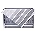 Gray Ombre Abstract Geometric Stripe 3 Piece Baby Crib Bedding Set