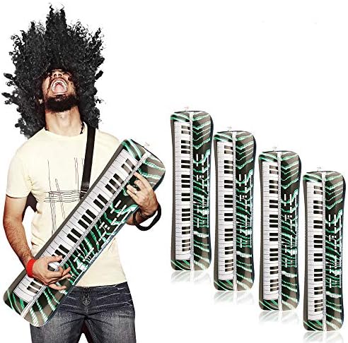 Christmas 23inch Inflatable Keyboards Toy for 80's 90's Themed Party,Adults Costume Accessories and Hip Hop Party Pack of 4