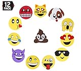 Emoji Party Masks 12 Pack, For Party Favors and Giveaways by Big Mo's Toys