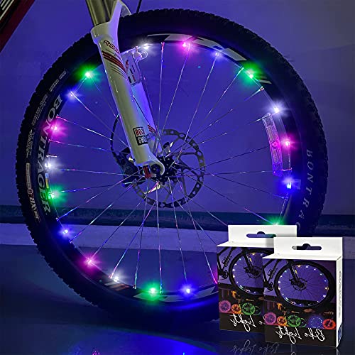 2Tire Pack LED Bike Wheel Lights Ultra Bright Waterproof Bicycle Spoke