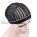 FASHION LADY Hair Brading Wig Cap 1pcs/lot S M L Size for Easier Sew in Crotchet Cornrows Braide Cap Black Color Braiding Wig Cap With Comb for Making Wig weaving cap with braids