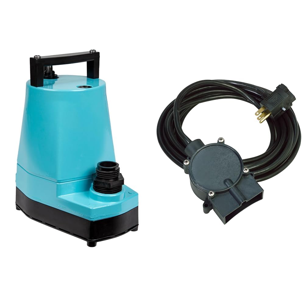 Little Giant 1/6 HP 1500 GPH Aluminum Manual Utility Pump with Piggyback Diaphragm Switch Bundle Image