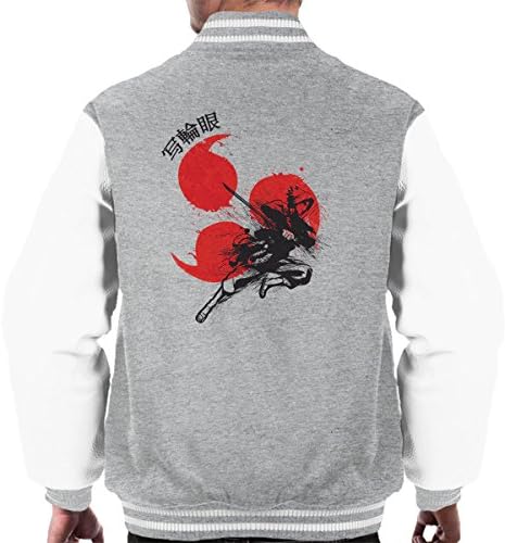 Red Sun Sasuke Sharingan Naruto Men's Varsity Jacket