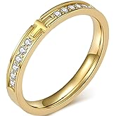 Jude Jewelers 3mm Stainless Steel Christian Cross Eternity Style Stacking Wedding Band Ring