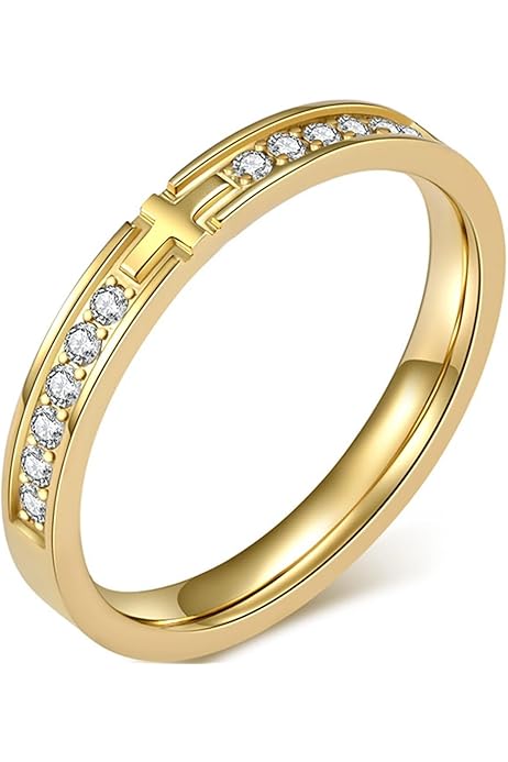 Alianzas Oro 18 Kilates Anillos Piedra Nacimiento JeryWe Chapado