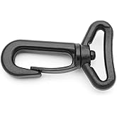 CRAFTMEMORE 6 pcs Plastic Snap Hook Swivel Push Gate Clip Lobster Claw Clasp Purse Hardware JINH (1 Inch)