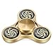 TOOBOM Metal Fidget Spinner Last 3 Minutes, Quality Bearing Quiet Fidget Toy Stress Reducer Hand Spinner Tri Spinner for Kids Children Adult (Copper)