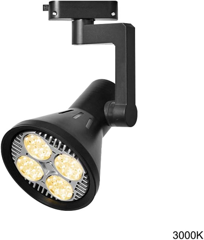 bdrsjdsb 35W High Brightness LED Track Light Rail Ceiling Spotlight Jewelry Museum Hotel Display Lamp 35W+Warm White+Black Shell