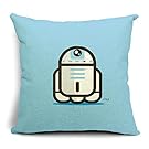 Chicozy  Cotton Linen Square Cute Star Wars Characters Decorative Pillow Cover Cushon Cover for sofa Pillow Cushion Gift Outdoor Pillowcase 17.7inch