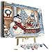 Paint by Numbers for Adults - Framed Canvas and Wooden Easel Stand - DIY Full Set of Assorted Color Oil Painting Kit and Brush Accessories - Soul Dancer 12