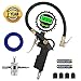 Digital Tire Inflator with Pressure Gauge, innislink 255 PSI Air Chuck and Compressor Accessories with Rubber Hose and Quick Connect Coupler for Auto, Truck, Bike, Moto, 0.1 Display Resolution - Black