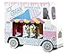 Thoughtfully Gifts, Ice Cream Toppings and Milkshake Truck, Pack of 4 Includes Chocolate/Vanilla Sprinkles, Rainbow Sprinkles, and Strawberry and Caramel Milkshake Flavorings