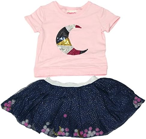 Flapdoodles Girls Celestial Skirt Set (Rose Shadow, 4)