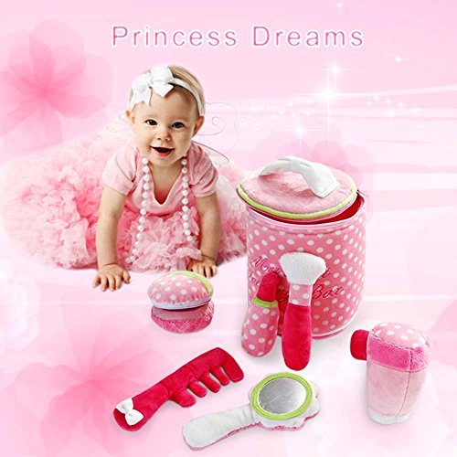 SHILOH Baby Fill and Spill Girl Pretend Play Make up Kit Mini Toiletry Bag Christmas Birthday Gift Pink