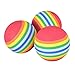Dogs Toys, Dogloveit Rainbow EVA Foam Ball for Pet Dog Cat Training Playing Chewing Practice Toy, 3 Pcs
