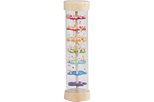 WODI TOYS WODI Wooden Baby Rattle Rainstick Rainmaker Montessori Musical Toy for Infants Toddlers Newborns 0-3-6-9-12 Months Sensory Development
