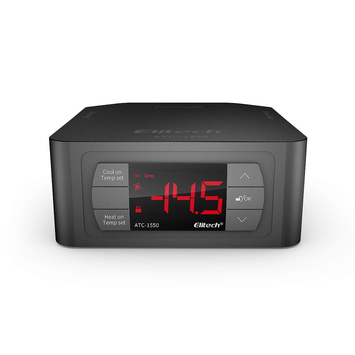 Elitech Pre-Wired Temperature Controller Thermostat 220V W/2 UK Sockets ATC-1550 Automatic Cooling Heating