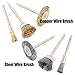 Swpeet 72Pcs Wire Wheel Brushes Kit, Including Brass and Steel Wire Brush Set 1/8