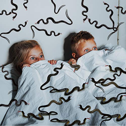 15 Pieces 17.7 Inch Rubber Snakes Realistic Plastic Snake Fake Snake