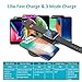 Fast Wireless Charger, ZealSound Qi-Certified Wireless Charging Pad Station 10W/7.5W5/W Ultra Slim【Case Friendly】【 Ultra Slim Portable】 Tempered Glass for All Qi Enabled Phones and Watch (Black)