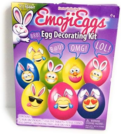 EmojiEggs Egg Decorating Kit OMG LOL BRB B@U R.J. Rabbit Easter Unlimited