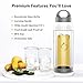Bottled Joy Glass Water Bottle, Shatter-proof 16oz Leak-proof Lid Heat Insulated Reusable BPA-Free Smoothie Container Dishwasher Safe for Drinking Juice Beverage