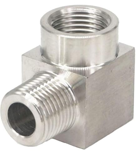 304 Stainless Steel 90° Street Elbow - 1/2" NPT Male To Female, Forged Fitting For High Pressure (4350 PSI)