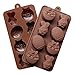 Cherion 2PC Silicone 8-Cavity Easter Egg Shaped and Rabbit Shaped Bakeware Mold Chocolate Mold