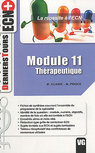Module 11, thérapeutique