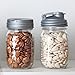 reCAP Mason Lid & Pint Jar, Pint, Regular Mouth, Clear/Silver POUR