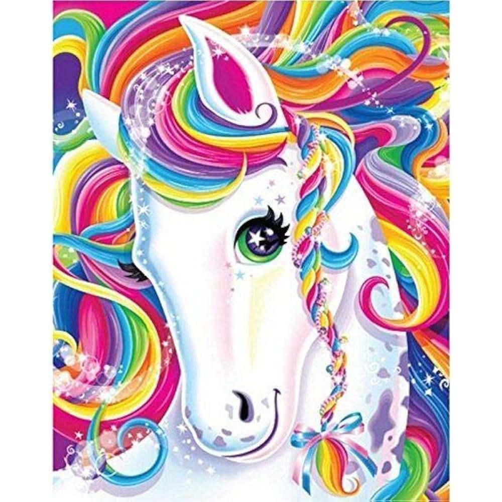 DIY 5D Diamond Painting Kits For Adults Full Drill Unicorn Round Gem