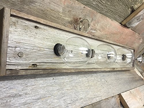 8 Bulb rustic barn wood bathroom vanity light bar - Thumbnail 3