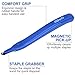 4 Pack Magnetic Staple Remover, FineGood Push Full Professional Easy Set for School, Office and Home - Blue