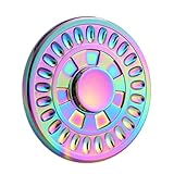 DSSY Metal Rainbow Color Round Hand Spinning Toy High Speed EDC Fidget Toys for Relieving ADHD, Anxiety, Stress and Boredom