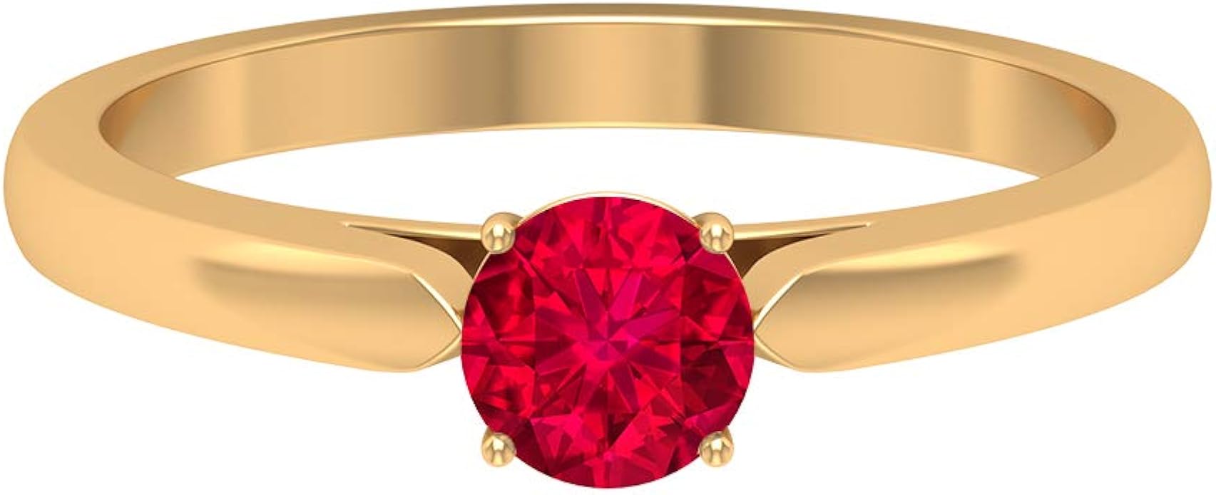 ruby single stone ring